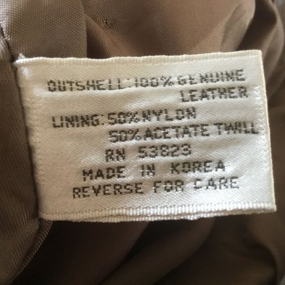 Arlando Vintage 80's Brown Leather High Waist Lined Pants - Picture 11 of 12